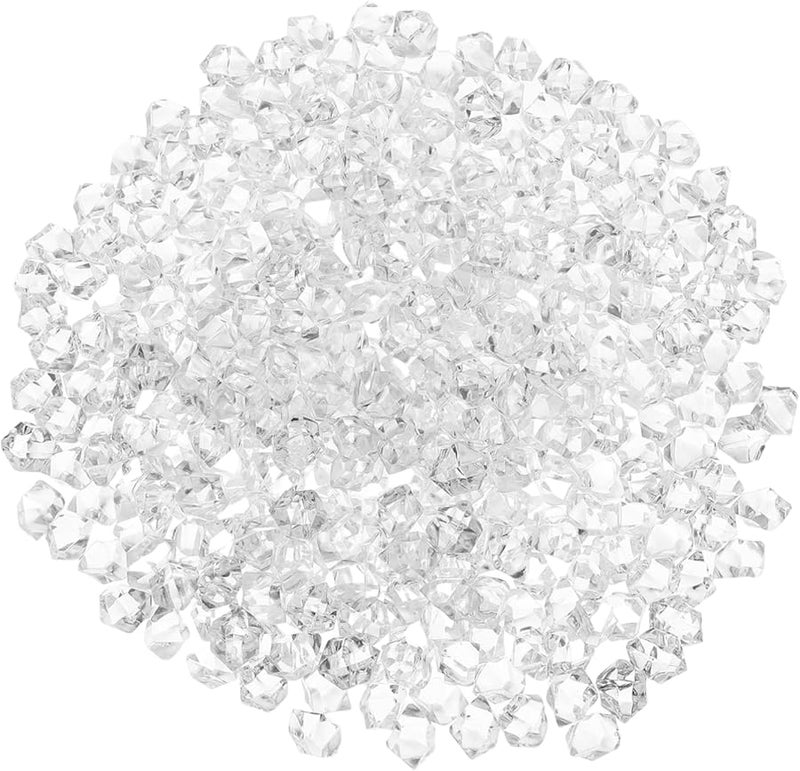 400 Pcs Crystal Clear Fake Ice Cubes For Vase Fillers Photo Props And Decorations - Image 1